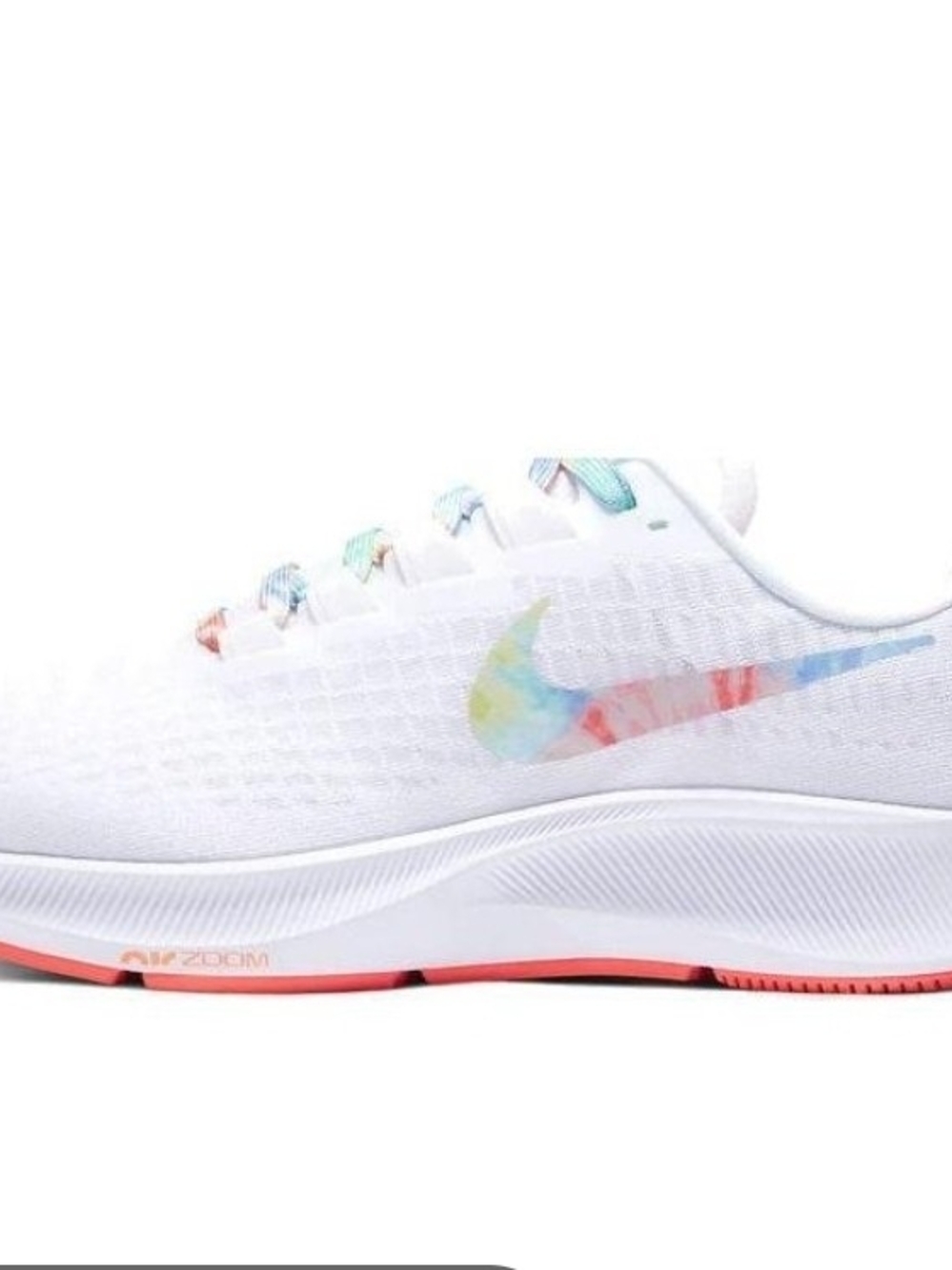 Nike Women’s White Performance Running Shoes with Coral Insole - Picture 4 of 5